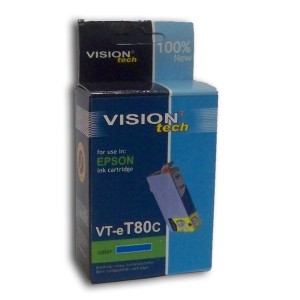 Epson T080-2 cyan 14ml, Vision kompatibil