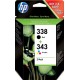 Multipack HP 338 (black) + HP 343 (color)