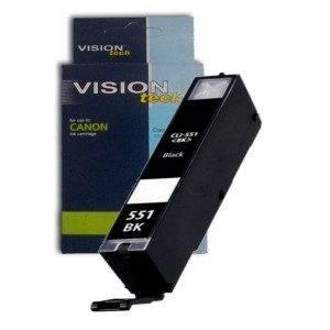 Canon CLI-551BK XL čierna 15ml, Vision Tech kompatibil