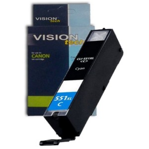 Canon CLI-551C XL cyan 15ml, Vision Tech kompatibil