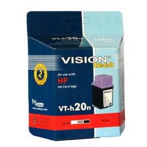 HP 20, black 42ml, Vision Tech kompatibilné